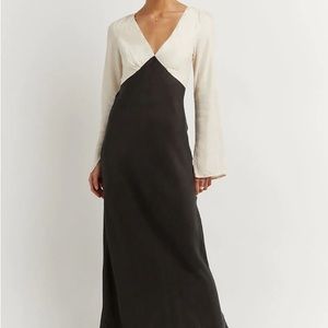 Diish Seren Black Two Toned Long Sleeve Dress